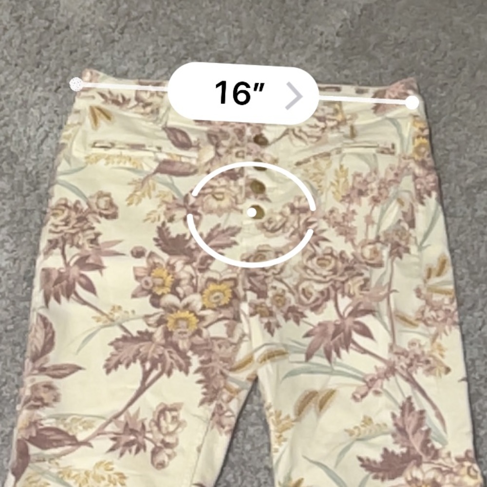 Anthropologie Pilcro & The Letterpress The High Rise Trouser Bootcut Floral Sz30 - Picture 10 of 13